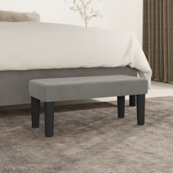 vidaXL Banco de terciopelo gris claro 70x30x30 cm