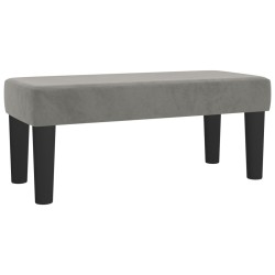 vidaXL Banco de terciopelo gris claro 70x30x30 cm