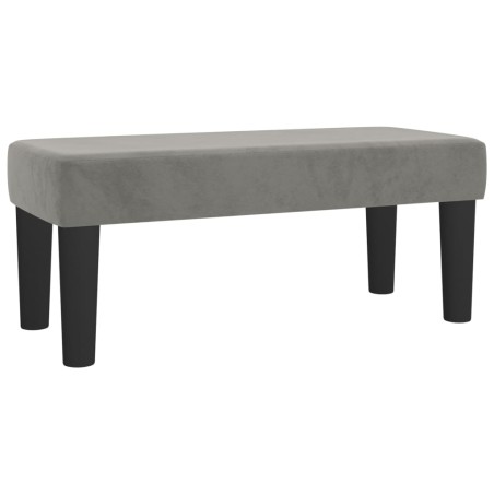 vidaXL Banco de terciopelo gris claro 70x30x30 cm