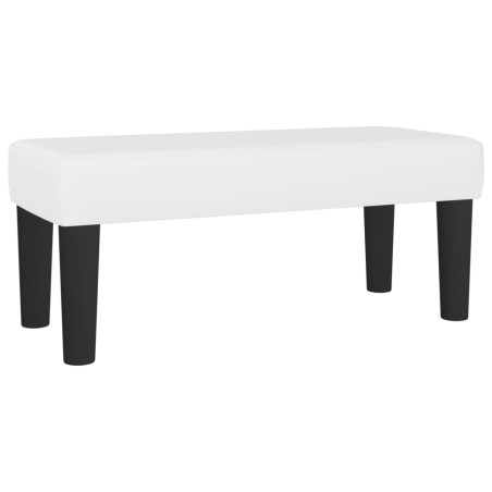 vidaXL Banco de cuero sintético blanco 70x30x30 cm
