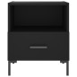 vidaXL Mesitas de noche 2 uds madera ingeniería negro 40x35x47,5 cm vidaXL Mesitas de noche 2 uds madera ingeniería negro 40x35x47,5 cm
