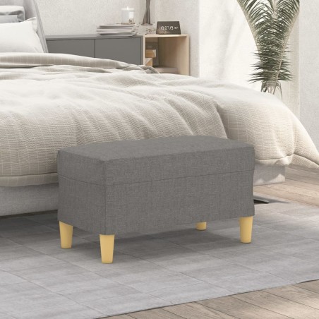 vidaXL Banco de tela gris oscuro 70x35x41 cm