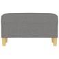 vidaXL Banco de tela gris oscuro 70x35x41 cm