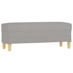vidaXL Banco de tela gris claro 100x35x41 cm