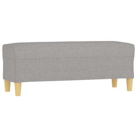 vidaXL Banco de tela gris claro 100x35x41 cm