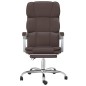 vidaXL Silla de oficina reclinable cuero sintético marrón vidaXL Silla de oficina reclinable cuero sintético marrón