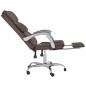 vidaXL Silla de oficina reclinable cuero sintético marrón vidaXL Silla de oficina reclinable cuero sintético marrón