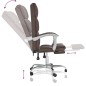 vidaXL Silla de oficina reclinable cuero sintético marrón vidaXL Silla de oficina reclinable cuero sintético marrón