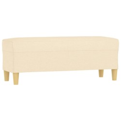 vidaXL Banco de tela color crema 100x35x41 cm