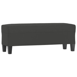 vidaXL Banco de tela de microfibra gris oscuro 100x35x41 cm