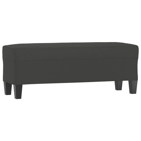 vidaXL Banco de tela de microfibra gris oscuro 100x35x41 cm