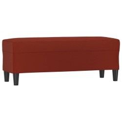 vidaXL Banco de cuero sintético rojo vino tinto 100x35x41 cm
