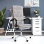 vidaXL Silla de oficina reclinable de tela gris taupé vidaXL Silla de oficina reclinable de tela gris taupé