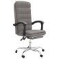 vidaXL Silla de oficina reclinable de tela gris taupé vidaXL Silla de oficina reclinable de tela gris taupé