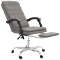 vidaXL Silla de oficina reclinable de tela gris taupé vidaXL Silla de oficina reclinable de tela gris taupé
