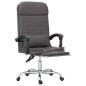 vidaXL Silla de oficina reclinable masaje cuero sintético gris vidaXL Silla de oficina reclinable masaje cuero sintético gris