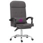 vidaXL Silla de oficina reclinable masaje cuero sintético gris vidaXL Silla de oficina reclinable masaje cuero sintético gris