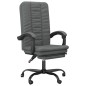 vidaXL Silla de oficina reclinable de tela gris oscuro vidaXL Silla de oficina reclinable de tela gris oscuro