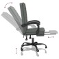 vidaXL Silla de oficina reclinable de tela gris oscuro vidaXL Silla de oficina reclinable de tela gris oscuro