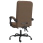 vidaXL Silla de oficina reclinable de tela marrón vidaXL Silla de oficina reclinable de tela marrón