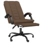 vidaXL Silla de oficina reclinable de tela marrón vidaXL Silla de oficina reclinable de tela marrón