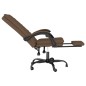 vidaXL Silla de oficina reclinable de tela marrón vidaXL Silla de oficina reclinable de tela marrón