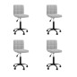 vidaXL Sillas de comedor giratorias 4 uds de terciopelo gris claro vidaXL Sillas de comedor giratorias 4 uds de terciopelo gris claro