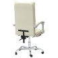 vidaXL Silla de oficina reclinable cuero sintético crema vidaXL Silla de oficina reclinable cuero sintético crema