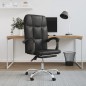 vidaXL Silla de oficina reclinable cuero sintético negro vidaXL Silla de oficina reclinable cuero sintético negro