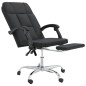 vidaXL Silla de oficina reclinable cuero sintético negro vidaXL Silla de oficina reclinable cuero sintético negro