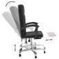 vidaXL Silla de oficina reclinable cuero sintético negro vidaXL Silla de oficina reclinable cuero sintético negro