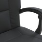 vidaXL Silla de oficina reclinable cuero sintético negro vidaXL Silla de oficina reclinable cuero sintético negro