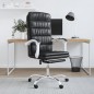 vidaXL Silla de oficina reclinable cuero sintético negro vidaXL Silla de oficina reclinable cuero sintético negro