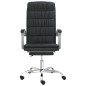 vidaXL Silla de oficina reclinable cuero sintético negro vidaXL Silla de oficina reclinable cuero sintético negro