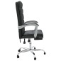 vidaXL Silla de oficina reclinable cuero sintético negro vidaXL Silla de oficina reclinable cuero sintético negro