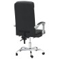 vidaXL Silla de oficina reclinable cuero sintético negro vidaXL Silla de oficina reclinable cuero sintético negro