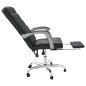 vidaXL Silla de oficina reclinable cuero sintético negro vidaXL Silla de oficina reclinable cuero sintético negro