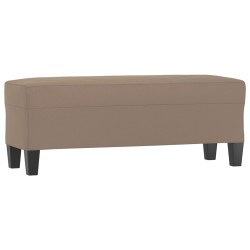 vidaXL Banco de tela de microfibra gris taupe 100x35x41 cm