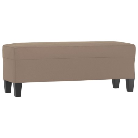 vidaXL Banco de tela de microfibra gris taupe 100x35x41 cm