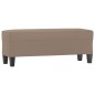 vidaXL Banco de tela de microfibra gris taupe 100x35x41 cm