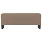 vidaXL Banco de tela de microfibra gris taupe 100x35x41 cm