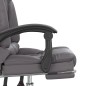 vidaXL Silla de oficina reclinable masaje cuero sintético gris vidaXL Silla de oficina reclinable masaje cuero sintético gris