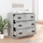 vidaXL Aparador de madera contrachapada gris hormigón 70x35,5x67,5 cm vidaXL Aparador de madera contrachapada gris hormigón 70x35,5x67,5 cm
