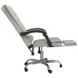 vidaXL Silla de oficina reclinable con masaje terciopelo gris claro