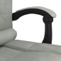 vidaXL Silla de oficina reclinable con masaje terciopelo gris claro
