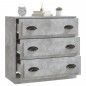 vidaXL Aparador de madera contrachapada gris hormigón 70x35,5x67,5 cm vidaXL Aparador de madera contrachapada gris hormigón 70x35,5x67,5 cm