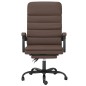 vidaXL Silla de oficina reclinable masaje cuero sintético marrón