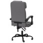 vidaXL Silla de oficina reclinable cuero sintético gris vidaXL Silla de oficina reclinable cuero sintético gris