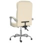 vidaXL Silla de oficina reclinable cuero sintético crema vidaXL Silla de oficina reclinable cuero sintético crema