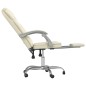 vidaXL Silla de oficina reclinable cuero sintético crema vidaXL Silla de oficina reclinable cuero sintético crema
